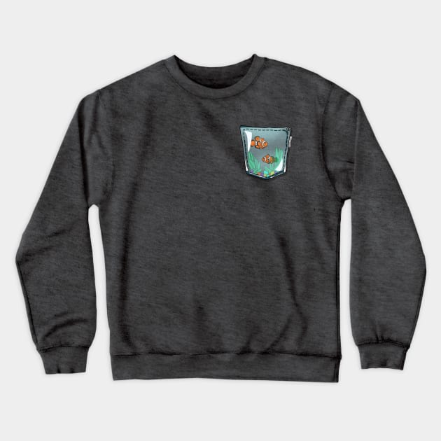 Fishy Daydream - Whimsical Aquarium Design Crewneck Sweatshirt by Fun Funky Designs